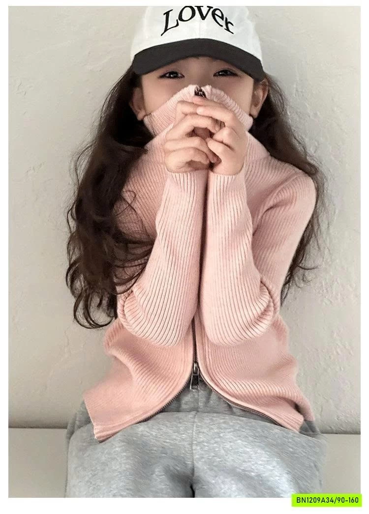 KHOÁC LEN KHÓA KÉO 2 CHIỀU CAO CỔ