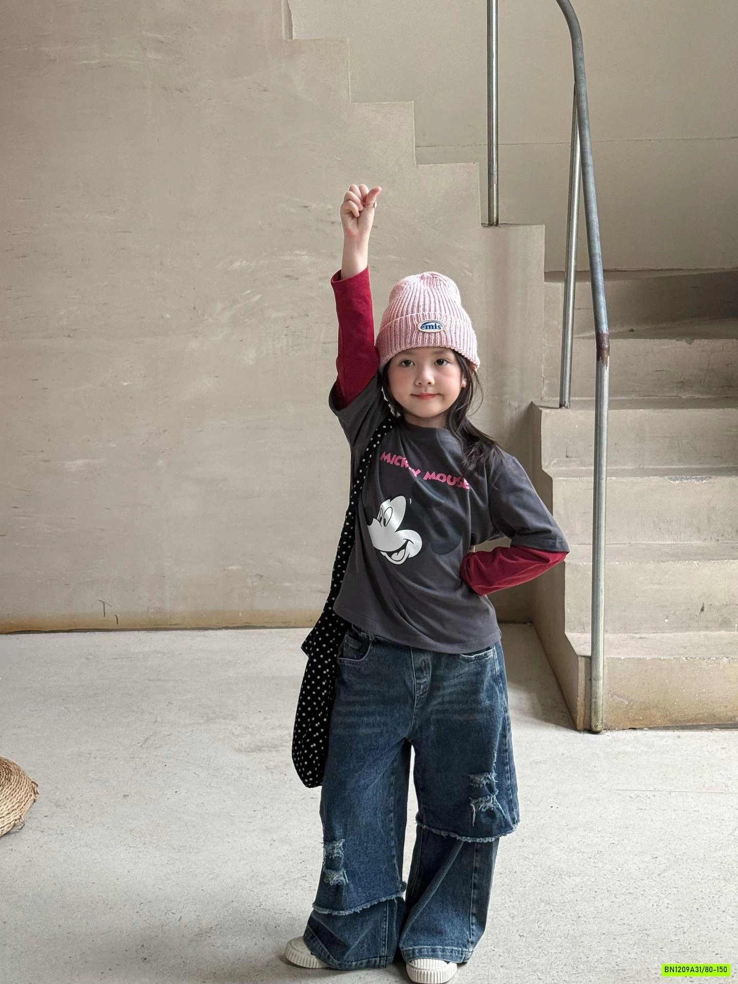 ÁO THUN KITTY GIẢ 2 LỚP