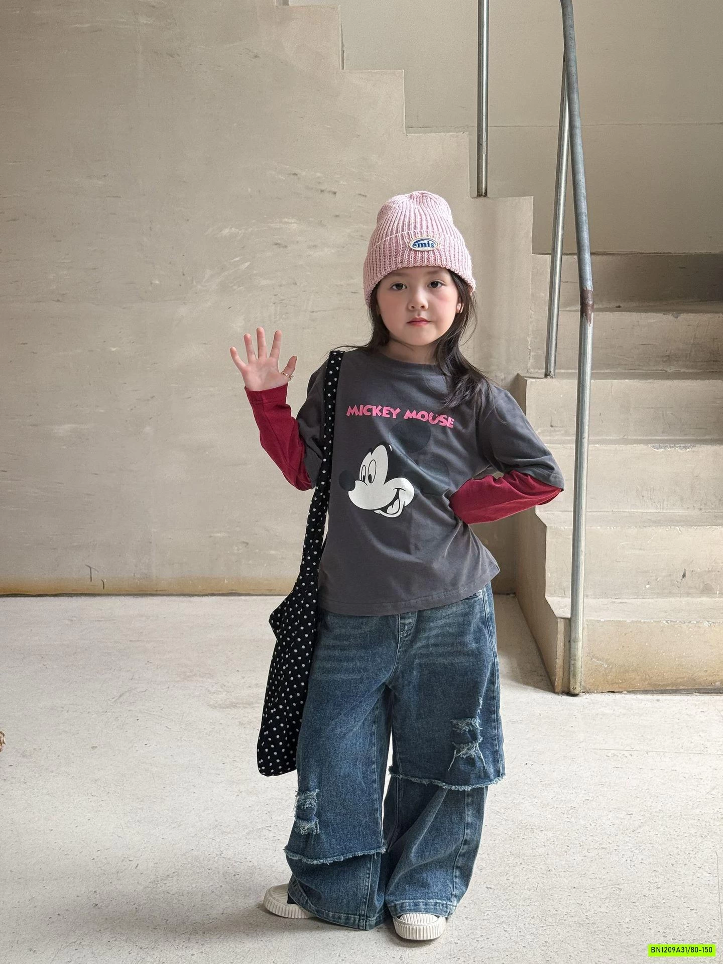 ÁO THUN KITTY GIẢ 2 LỚP