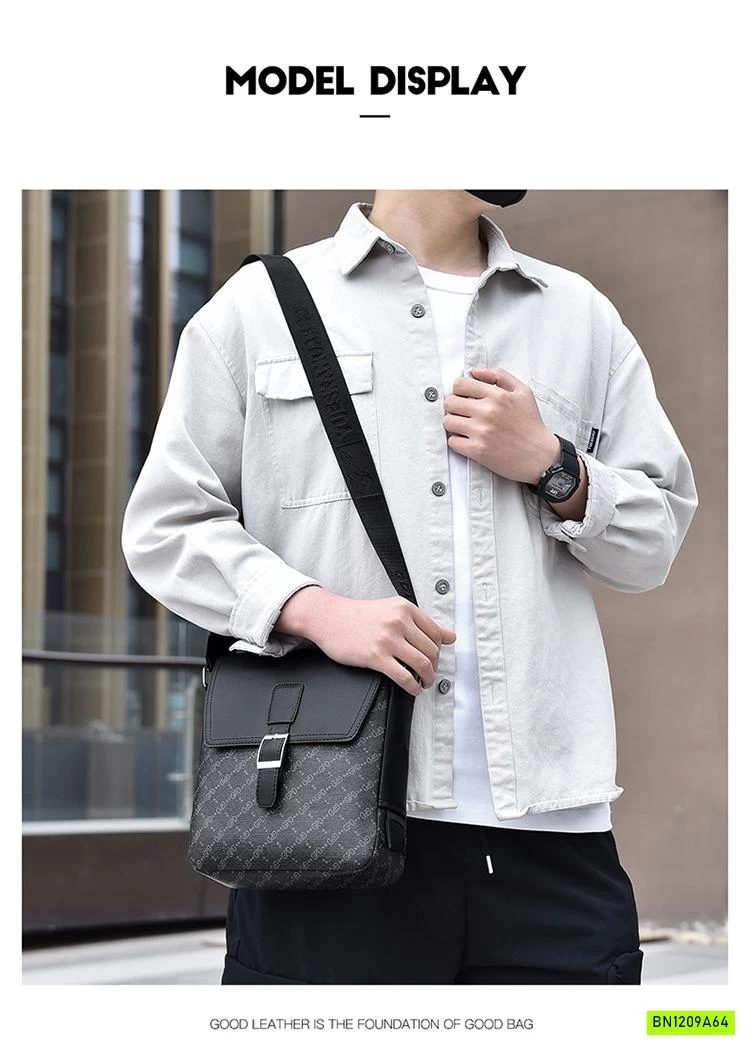 TÚI ĐEO CHÉO NAM TONE ĐEN