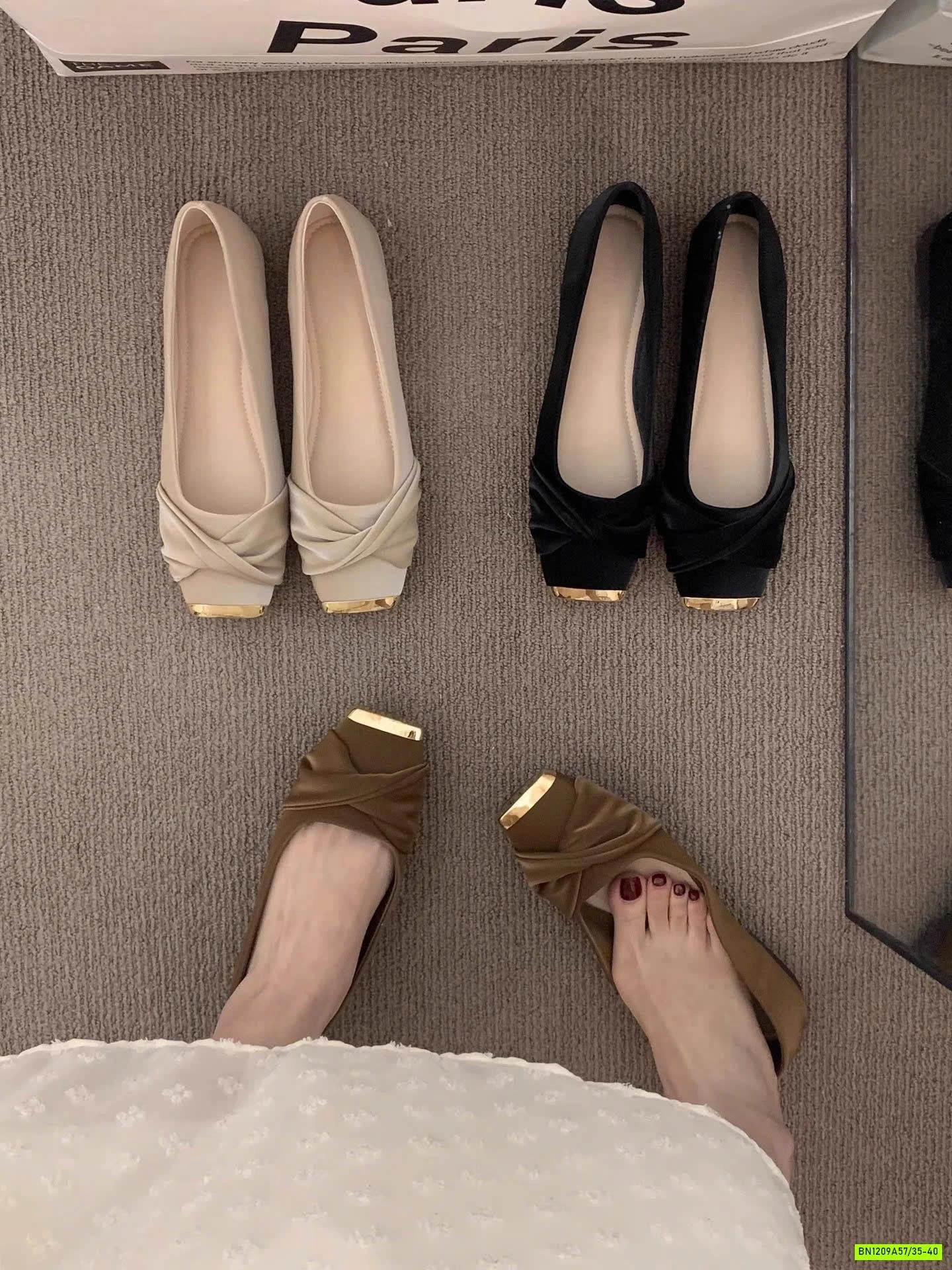 GIÀY BỆT MŨI VUÔNG CHO NỮ