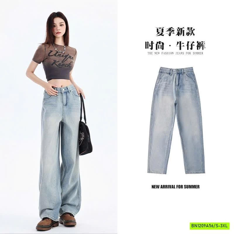 QUẦN JEANS NỮ ỐNG SUÔNG