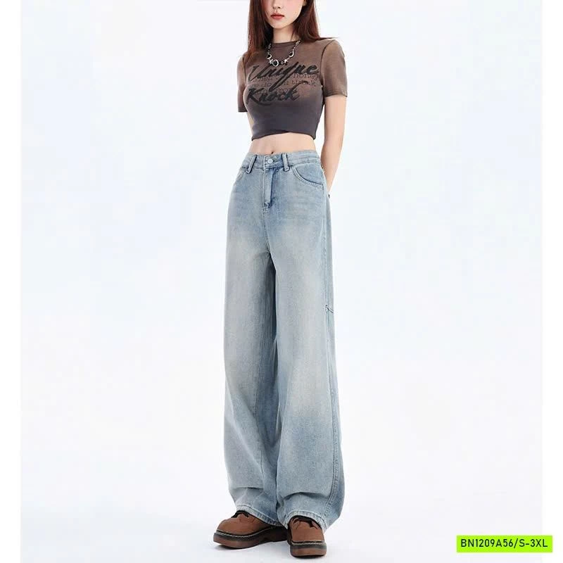 QUẦN JEANS NỮ ỐNG SUÔNG