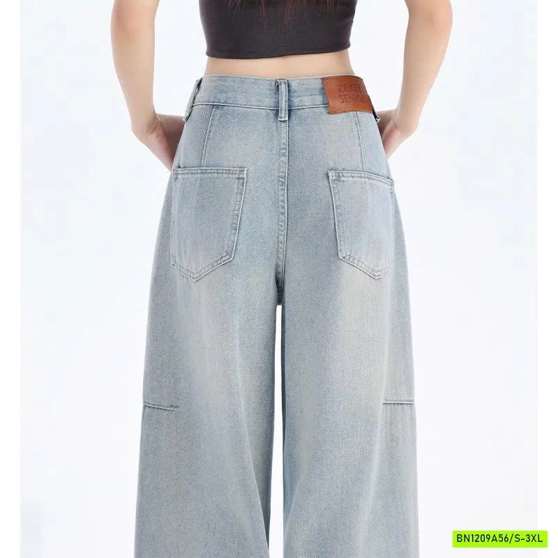 QUẦN JEANS NỮ ỐNG SUÔNG