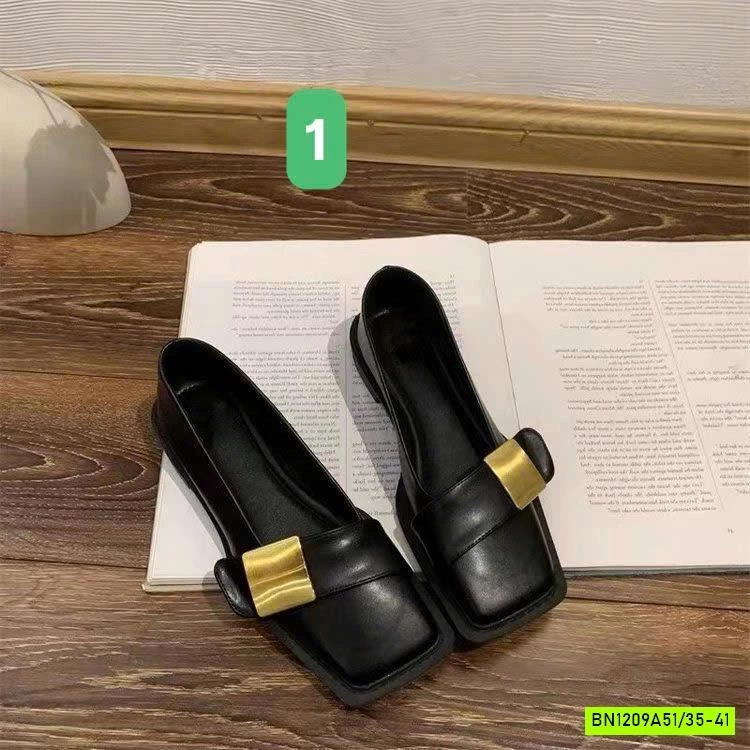 GIÀY BÚP BÊ MŨI VUÔNG PHỐI QUAI