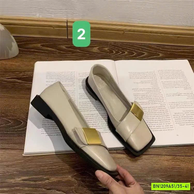 GIÀY BÚP BÊ MŨI VUÔNG PHỐI QUAI