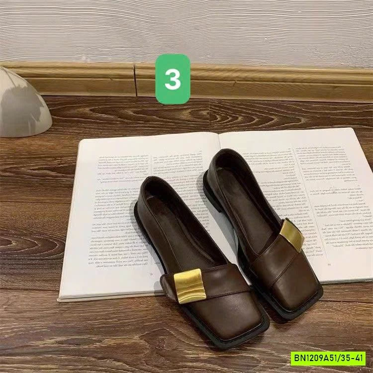 GIÀY BÚP BÊ MŨI VUÔNG PHỐI QUAI