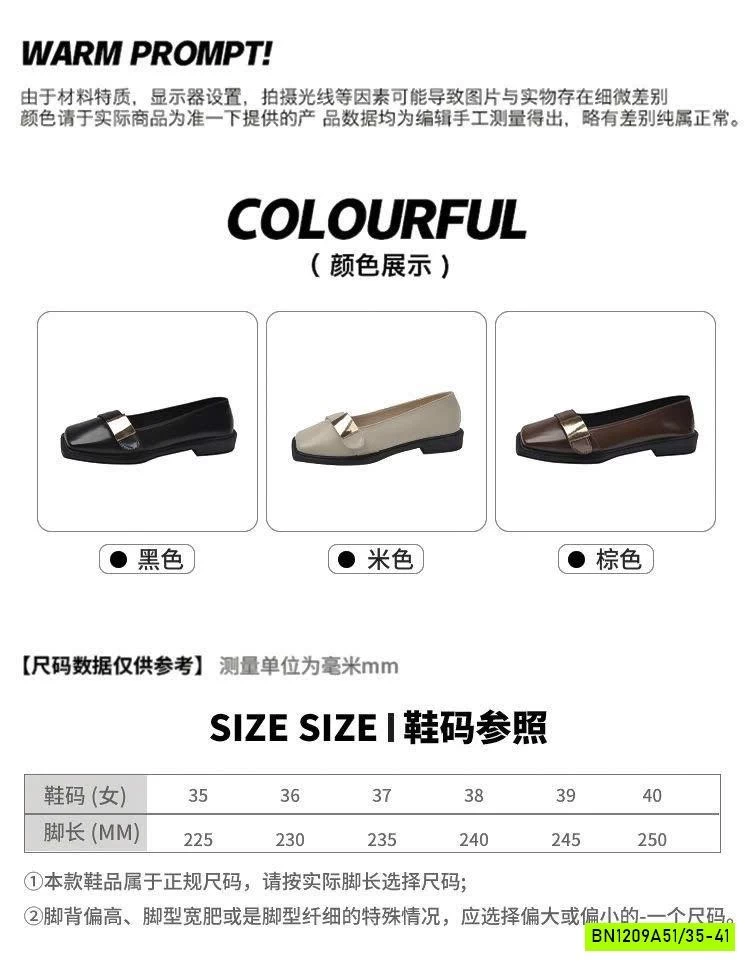 GIÀY BÚP BÊ MŨI VUÔNG PHỐI QUAI