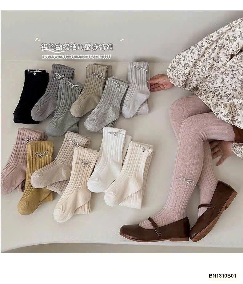 QUẦN LEGGING BÉ GÁI ĐÍNH NƠ