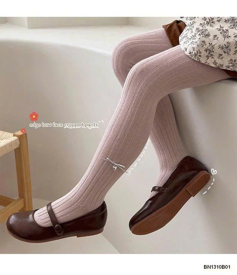 QUẦN LEGGING BÉ GÁI ĐÍNH NƠ