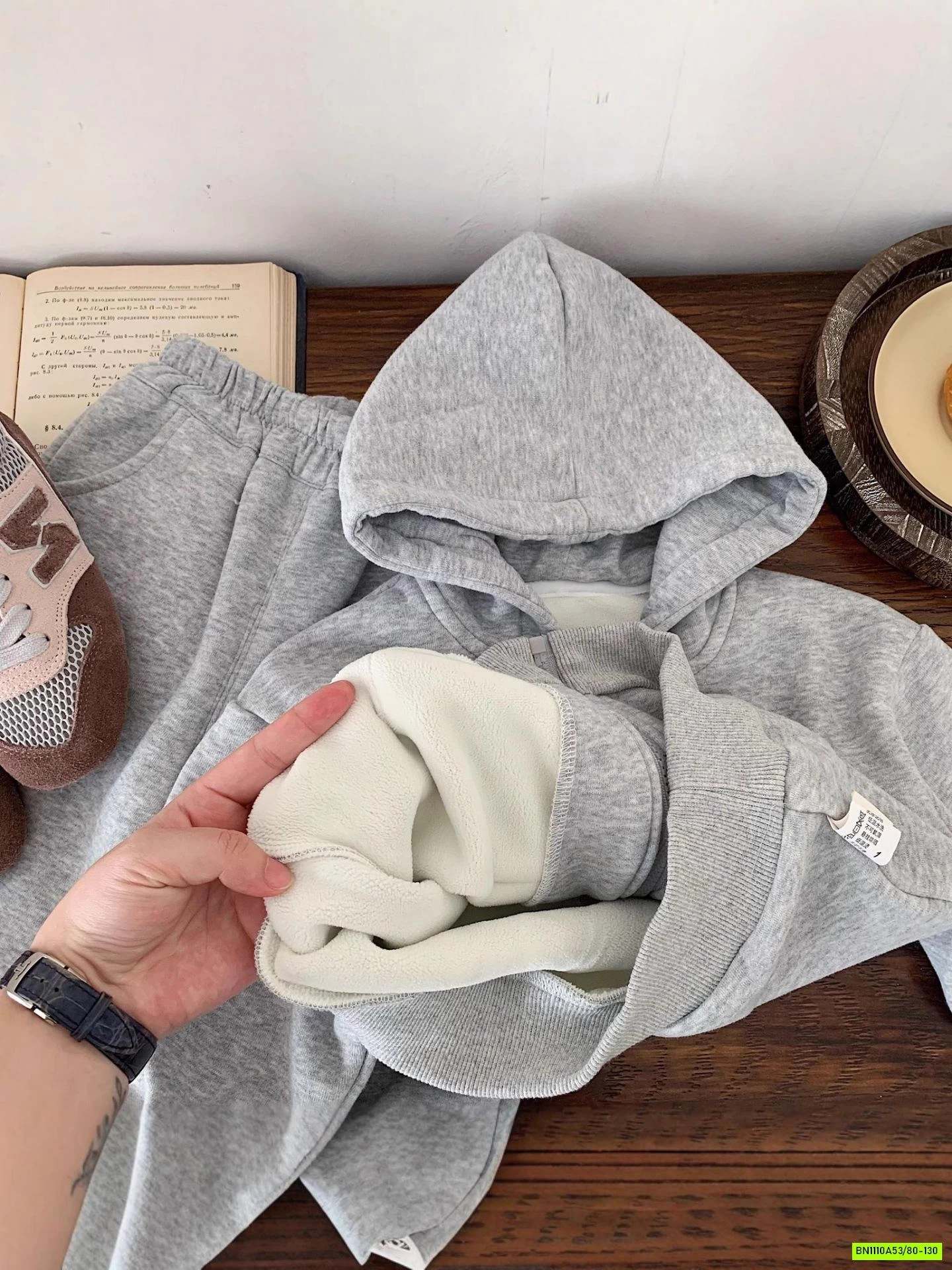 SÉT NỈ CÚN KHÓA KÉO LIỀN MŨ