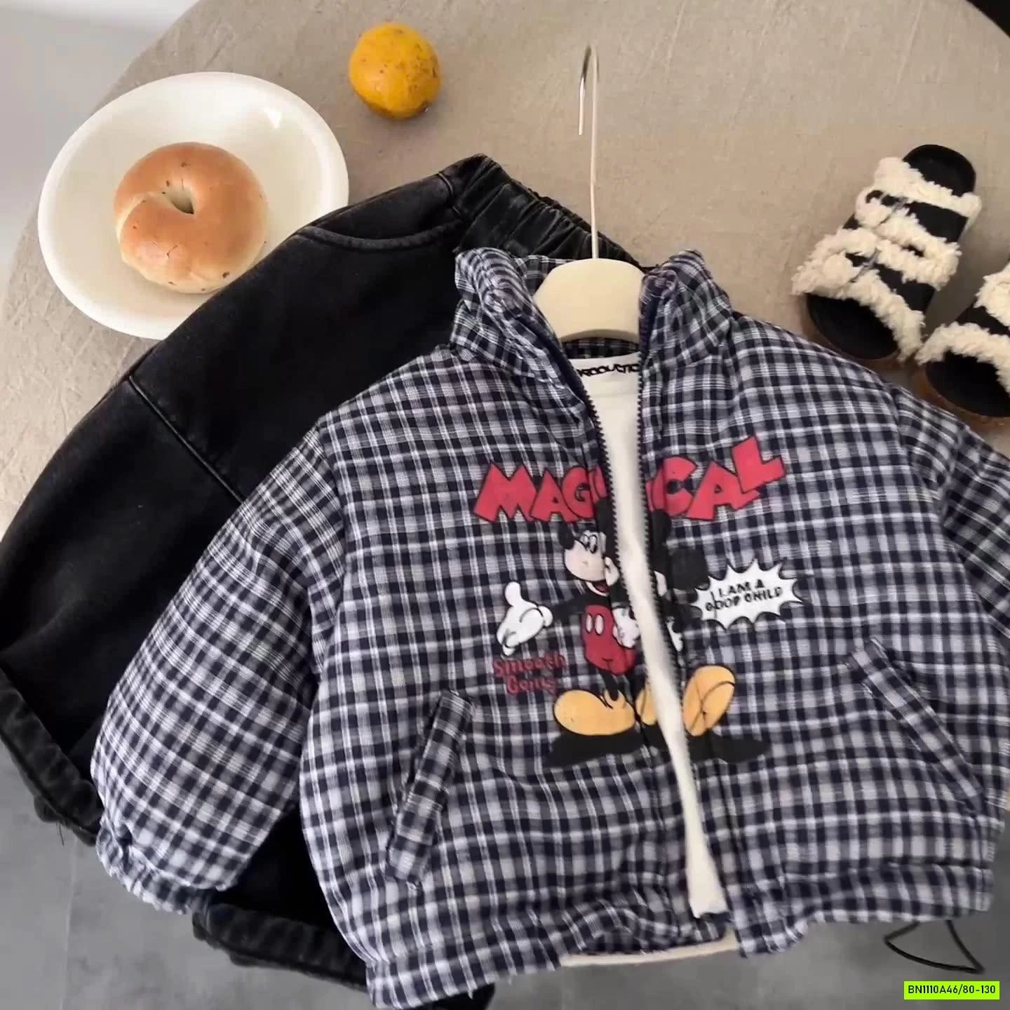 KHOÁC TRẦN BÔNG CARO MICKEY