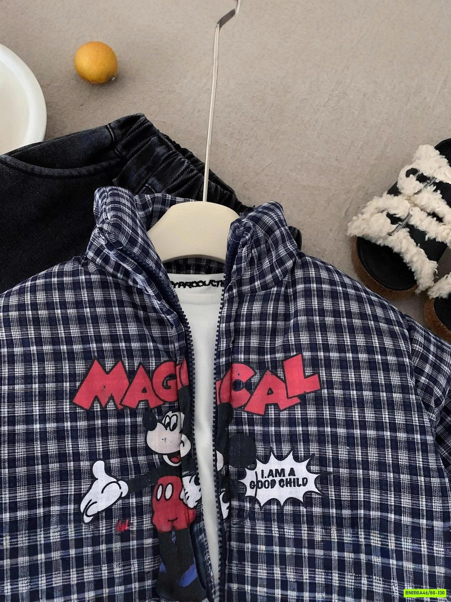 KHOÁC TRẦN BÔNG CARO MICKEY