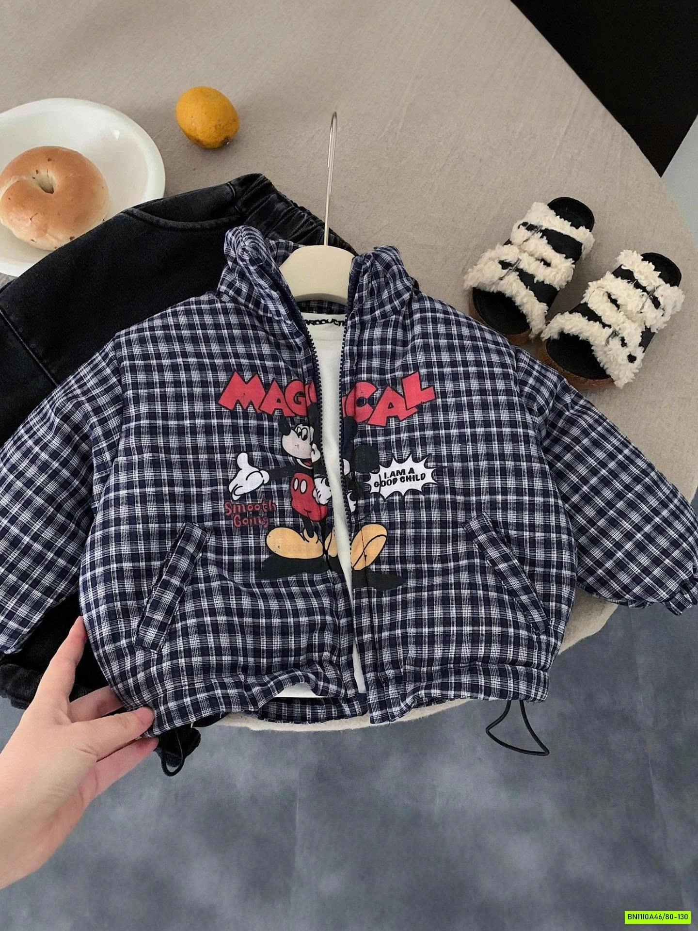 KHOÁC TRẦN BÔNG CARO MICKEY