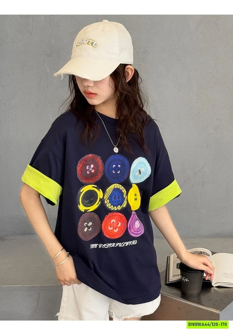 ÁO THUN IN HÌNH CÚC SẮC MÀU