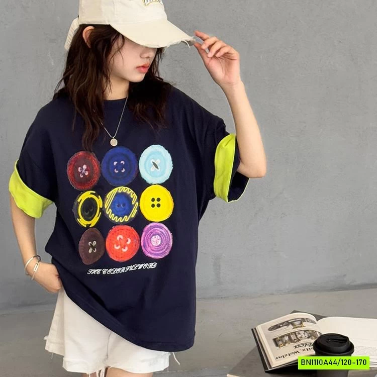 ÁO THUN IN HÌNH CÚC SẮC MÀU