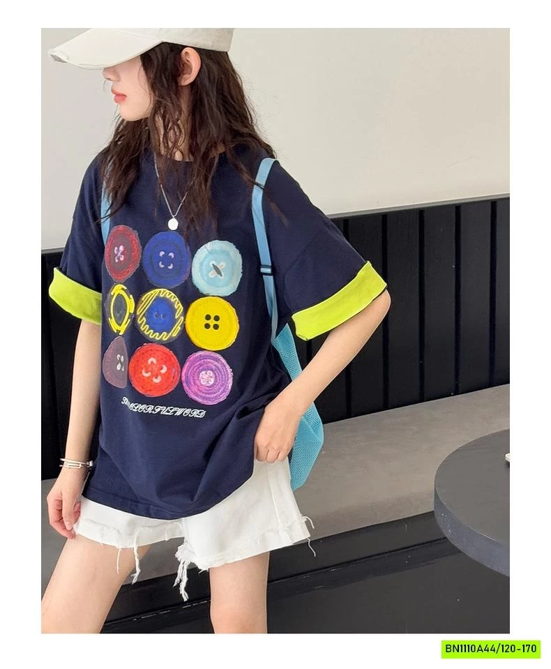 ÁO THUN IN HÌNH CÚC SẮC MÀU