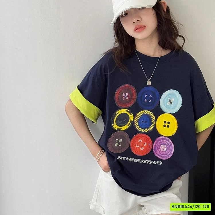 ÁO THUN IN HÌNH CÚC SẮC MÀU