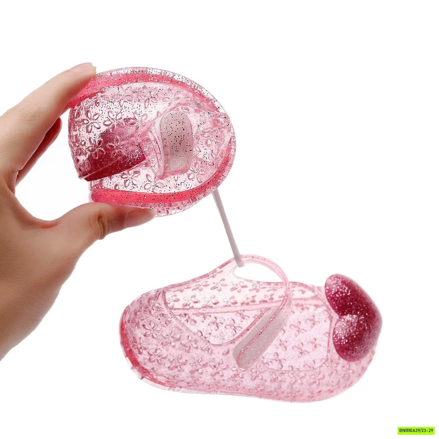 GIÀY NHỰA THƠM TRÁI TIM HỒNG