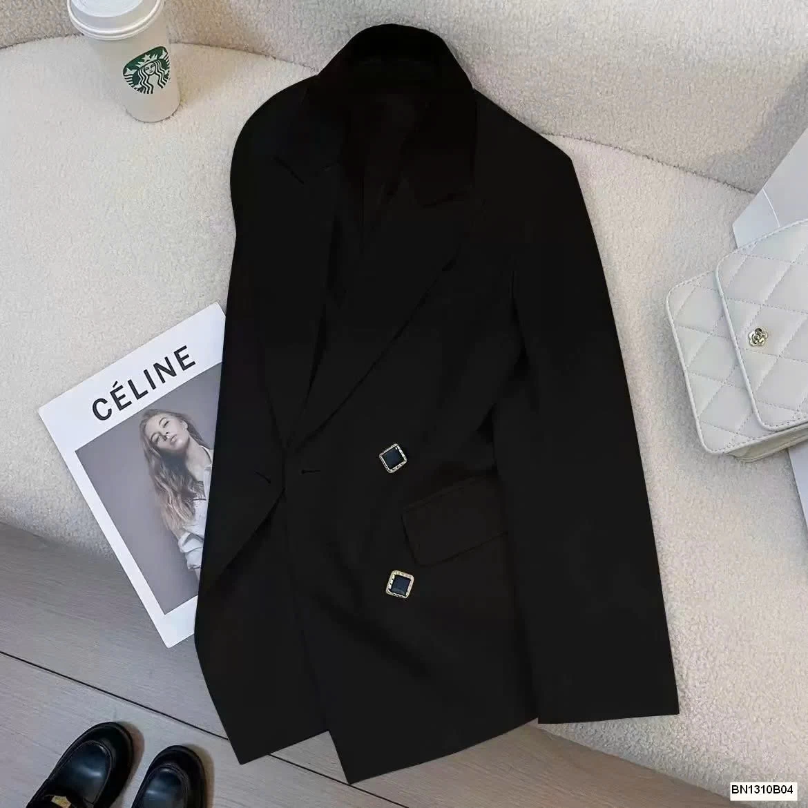 ÁO BLAZER PHỐI CỔ NỮ