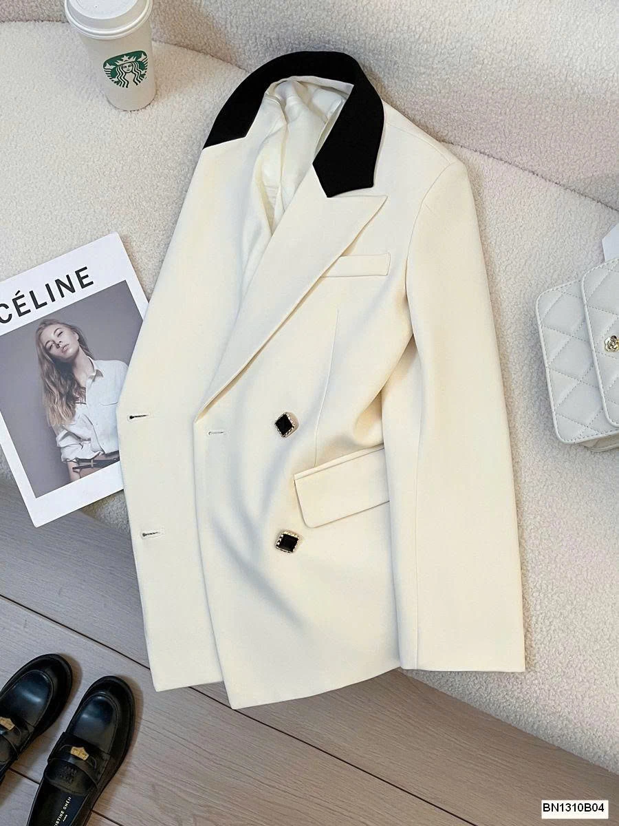 ÁO BLAZER PHỐI CỔ NỮ