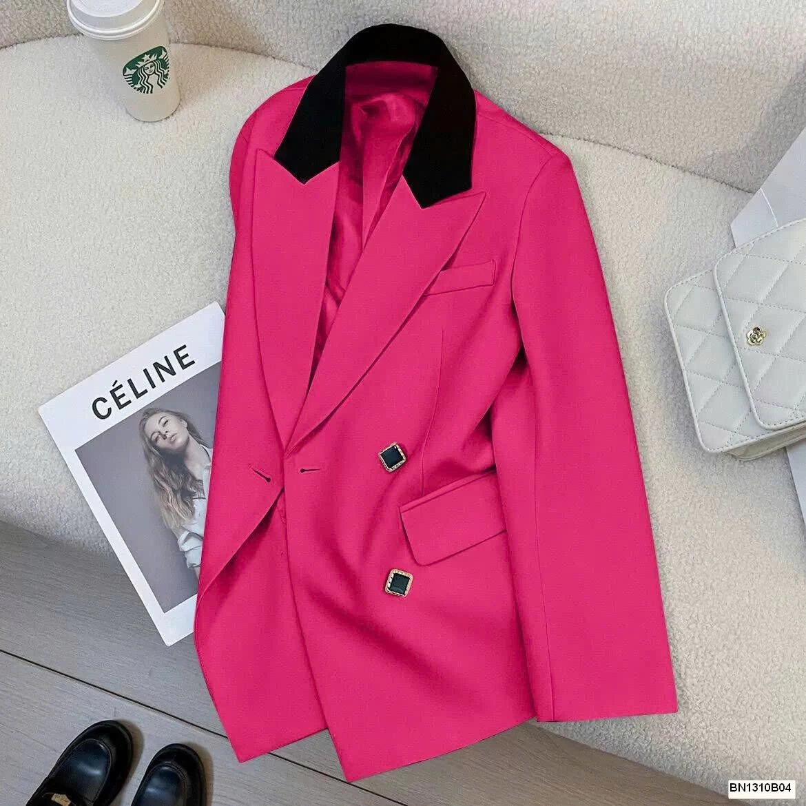 ÁO BLAZER PHỐI CỔ NỮ