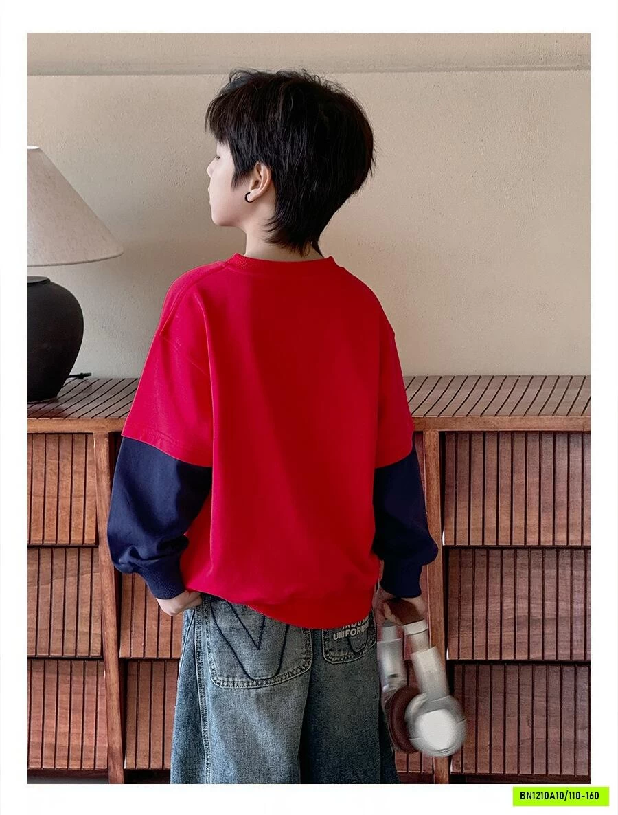 ÁO THUN ĐỎ SỐ 6 TAY NỐI