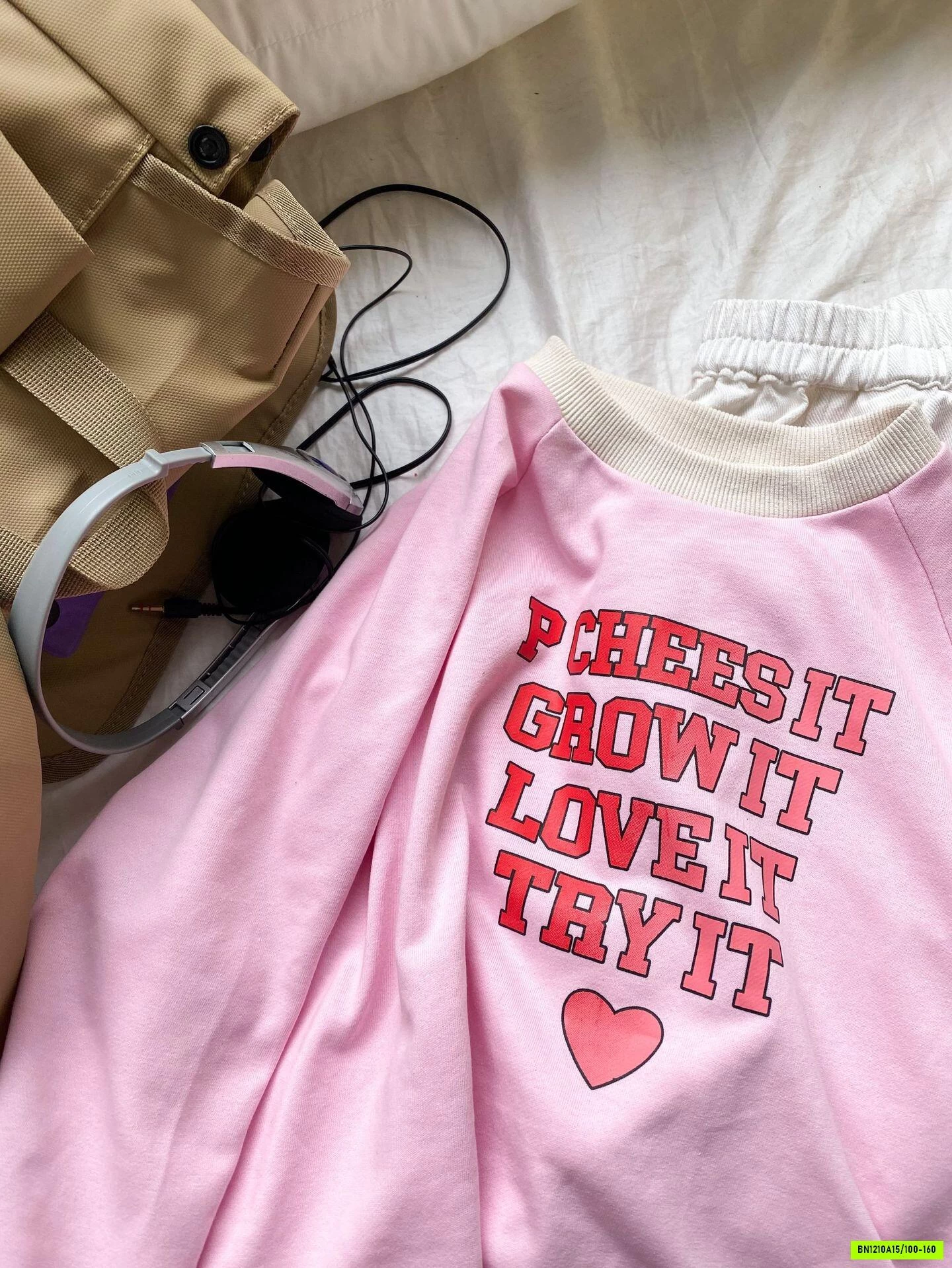 ÁO NỈ CHỮ PHỐI VIỀN CỔ CTONG KIDS