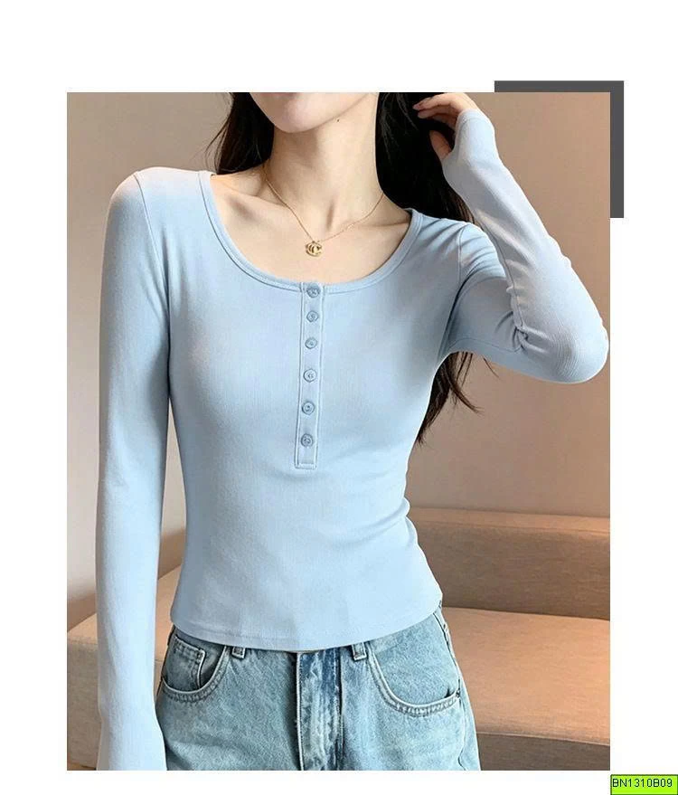 ÁO THUN CÚC CỔ