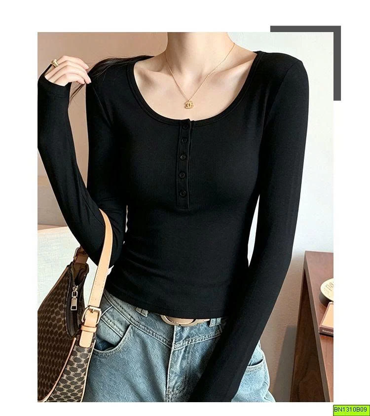 ÁO THUN CÚC CỔ