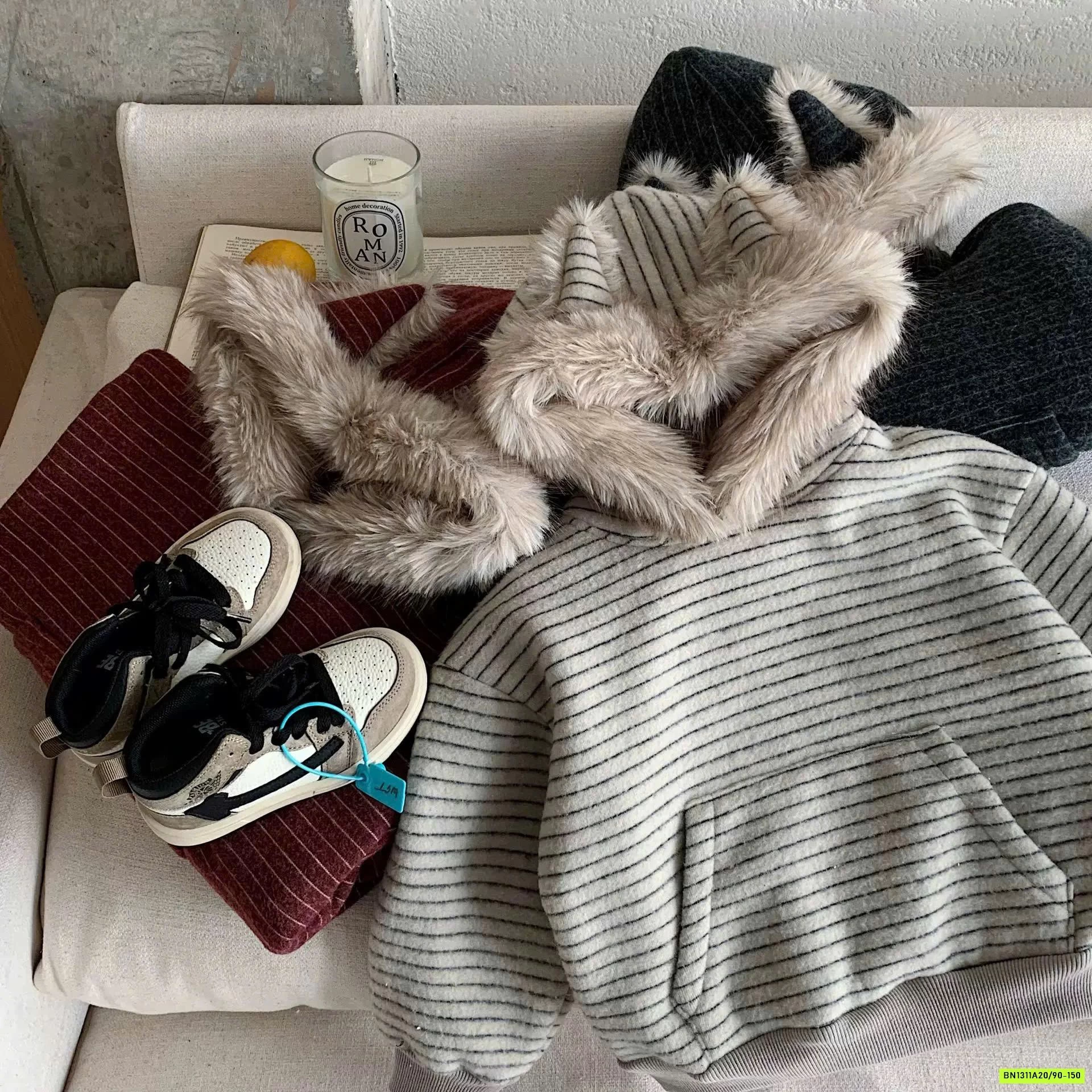 HOODIE NỈ LÔNG CỪU TAI THỎ