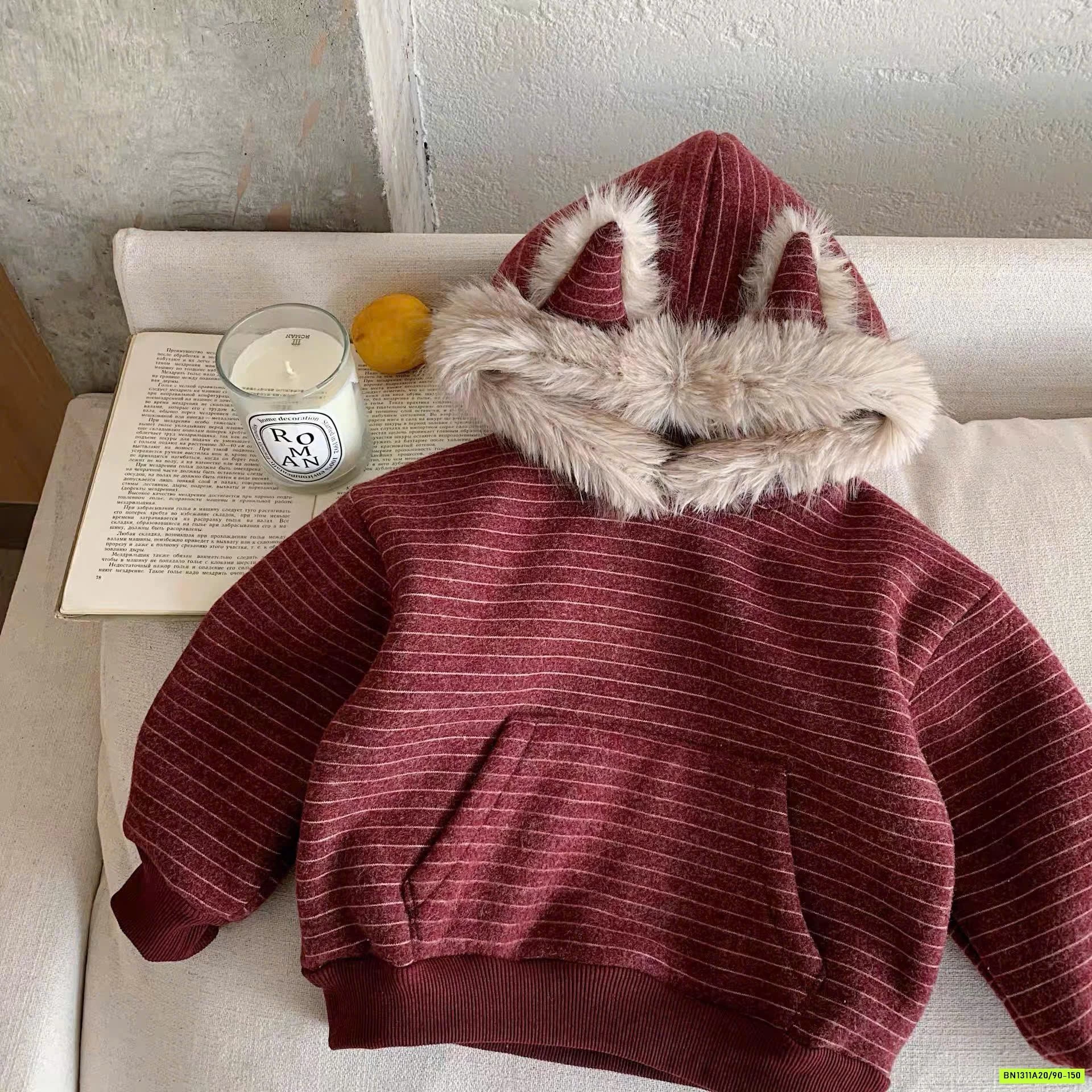 HOODIE NỈ LÔNG CỪU TAI THỎ