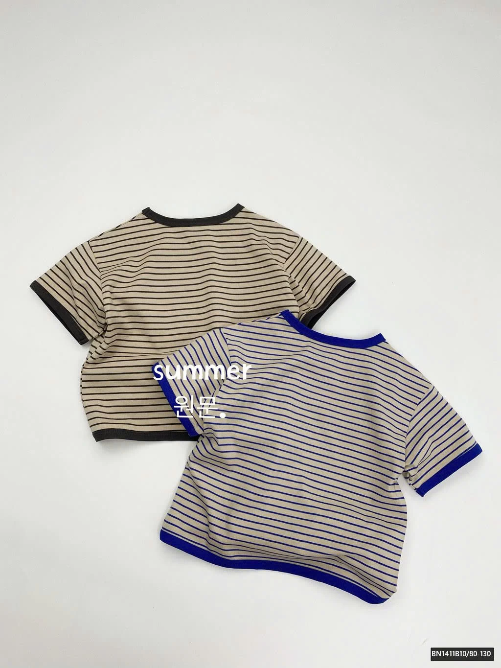 ÁO THUN MẶT GẤU KẺ NGANG