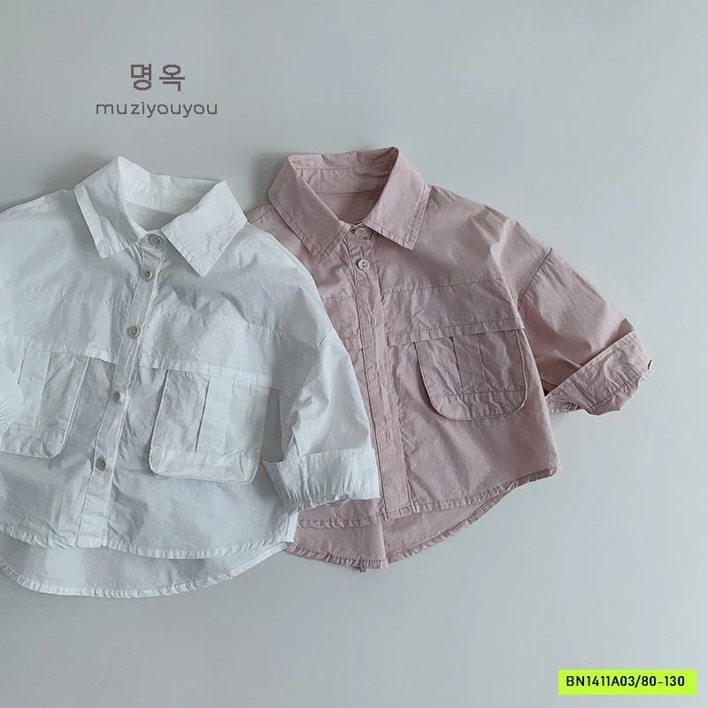 SƠ MI ĐUÔI TÔM TÚI NGỰC MUZİYOUYOU