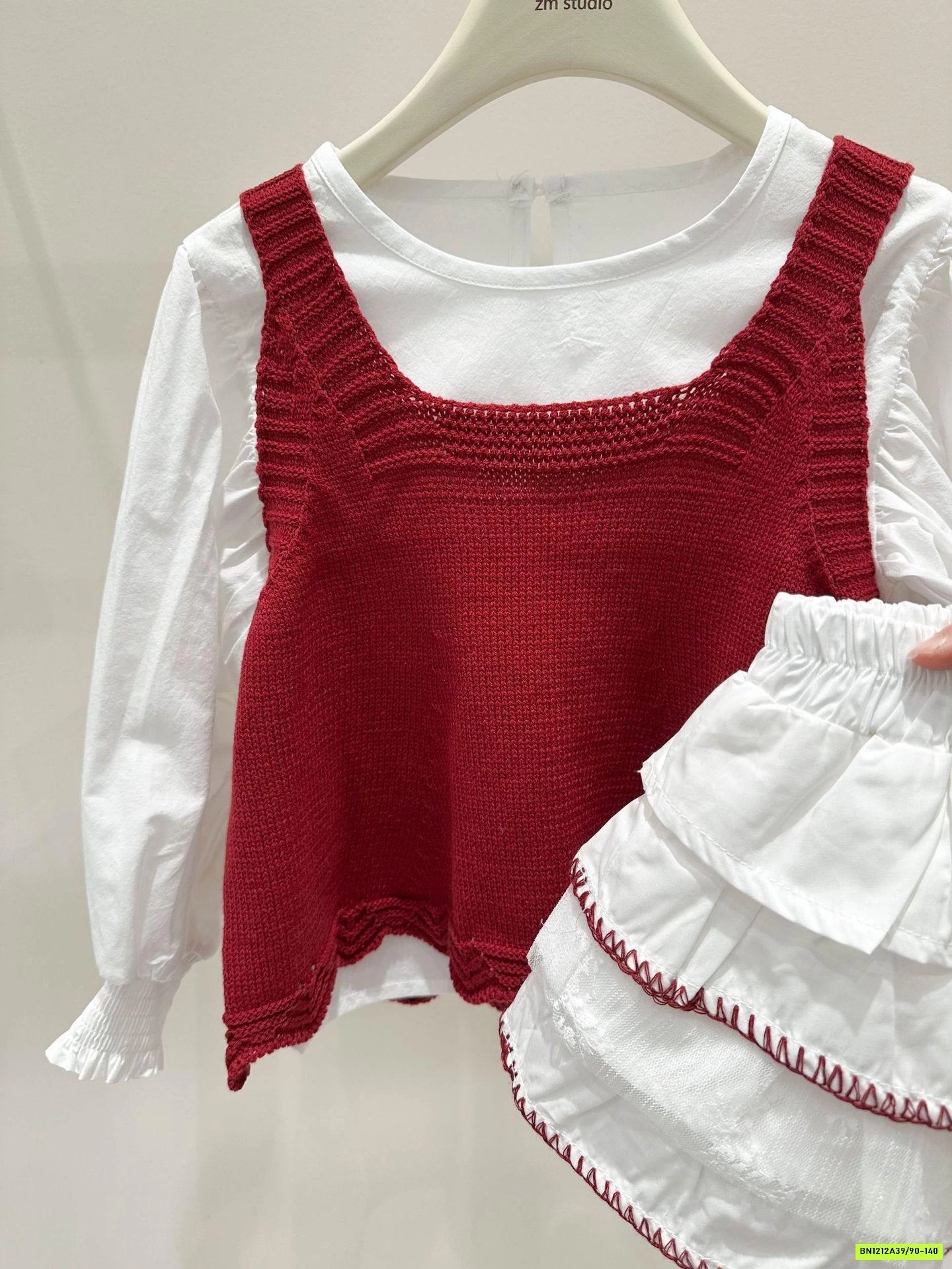 SÉT BABYDOLL GILE ĐỎ 3 CHI TIẾT