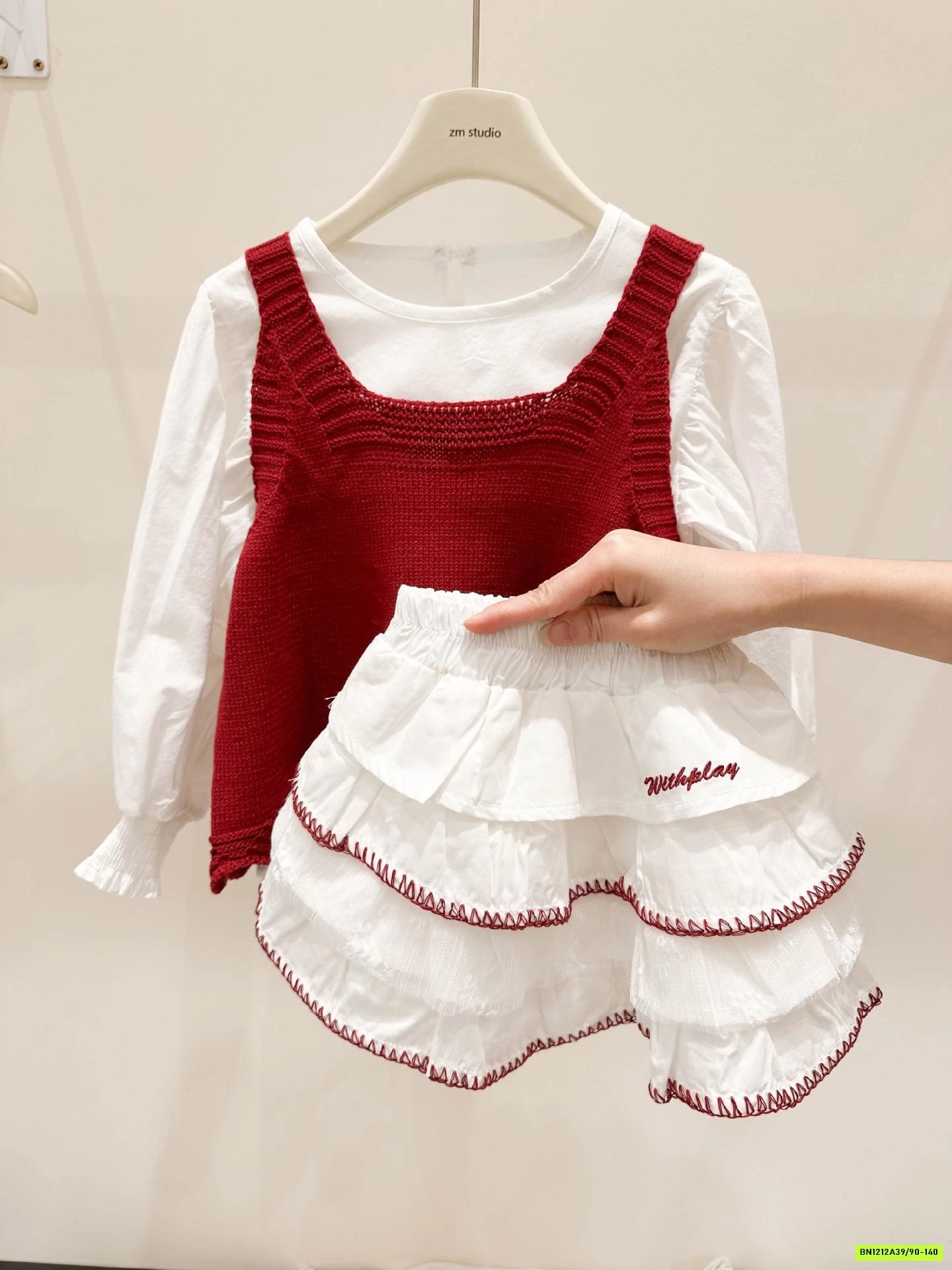 SÉT BABYDOLL GILE ĐỎ 3 CHI TIẾT