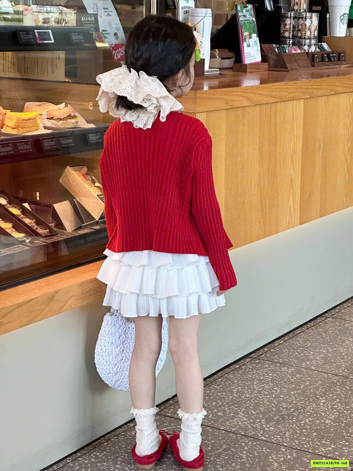 SÉT VÁY CARDIGAN ĐỎ 3 MÓN