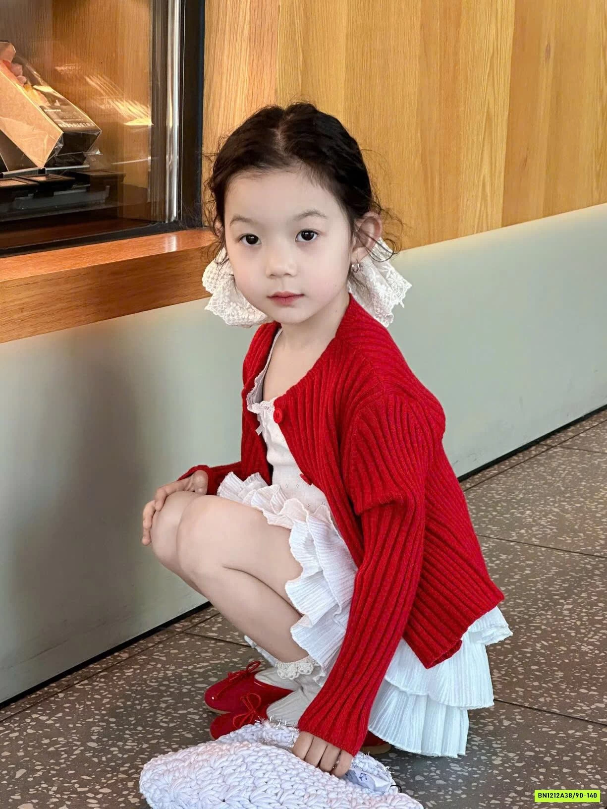 SÉT VÁY CARDIGAN ĐỎ 3 MÓN