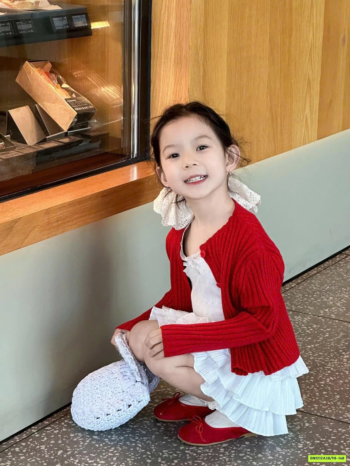 SÉT VÁY CARDIGAN ĐỎ 3 MÓN