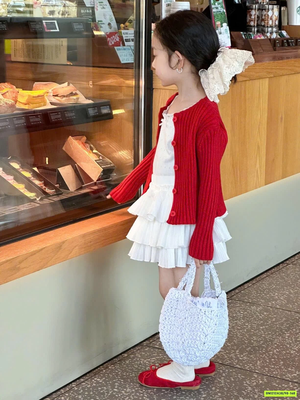 SÉT VÁY CARDIGAN ĐỎ 3 MÓN