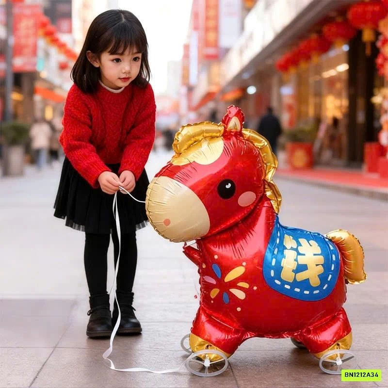 BÓNG BAY NGỰA ĐỎ GẮN BÁNH XE