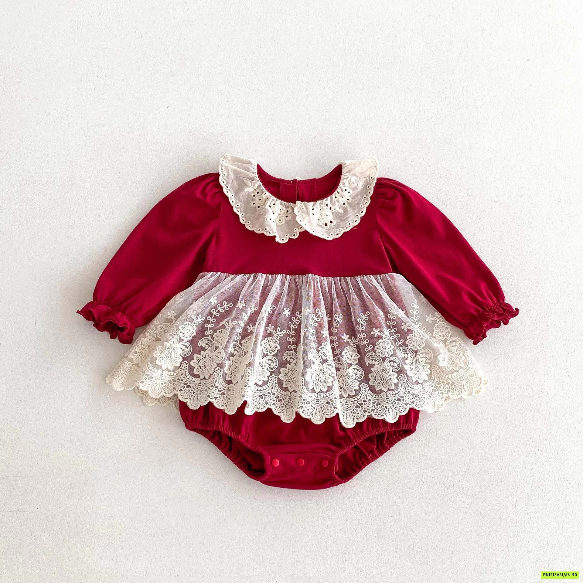 BODY ĐỎ PHỐI REN CỔ SEN