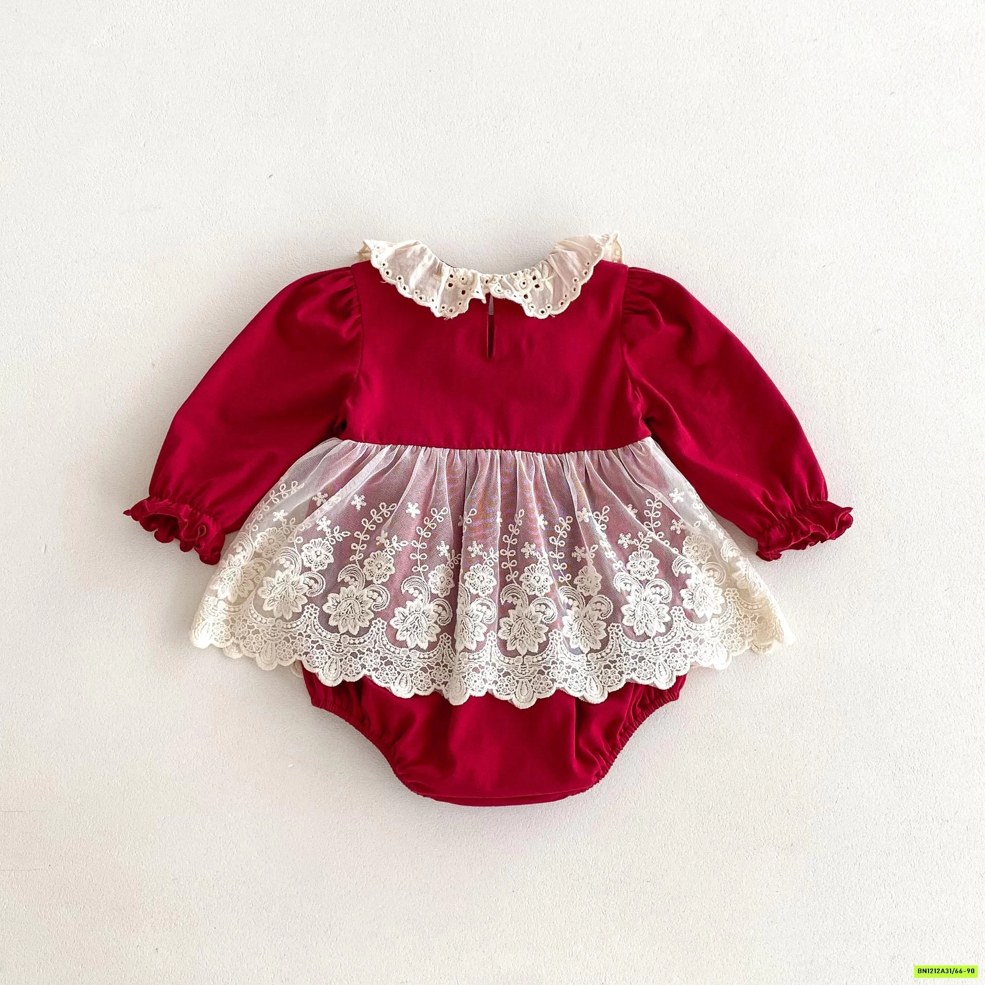 BODY ĐỎ PHỐI REN CỔ SEN