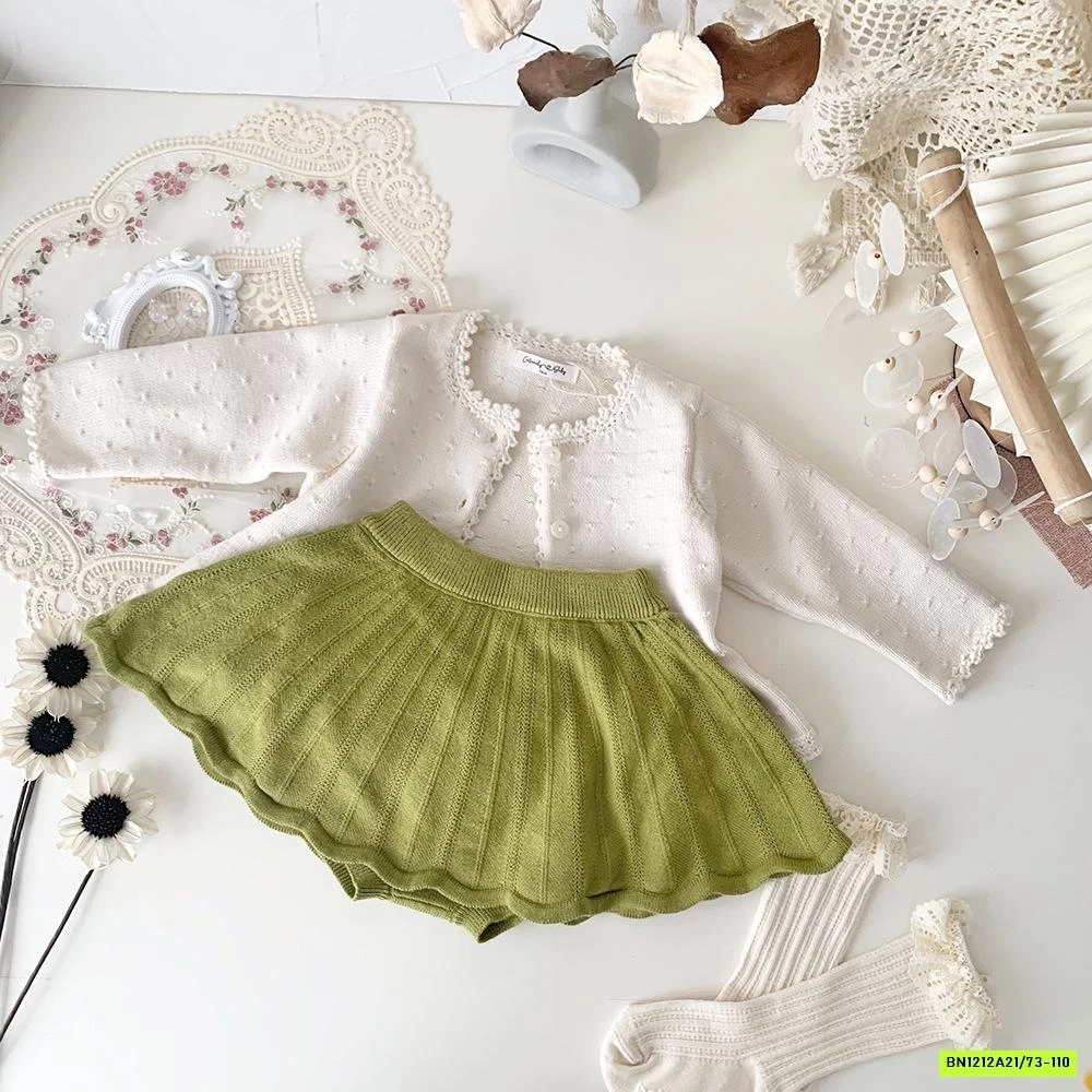 KHOÁC LEN VIỀN THÊU BÁNH BÈO