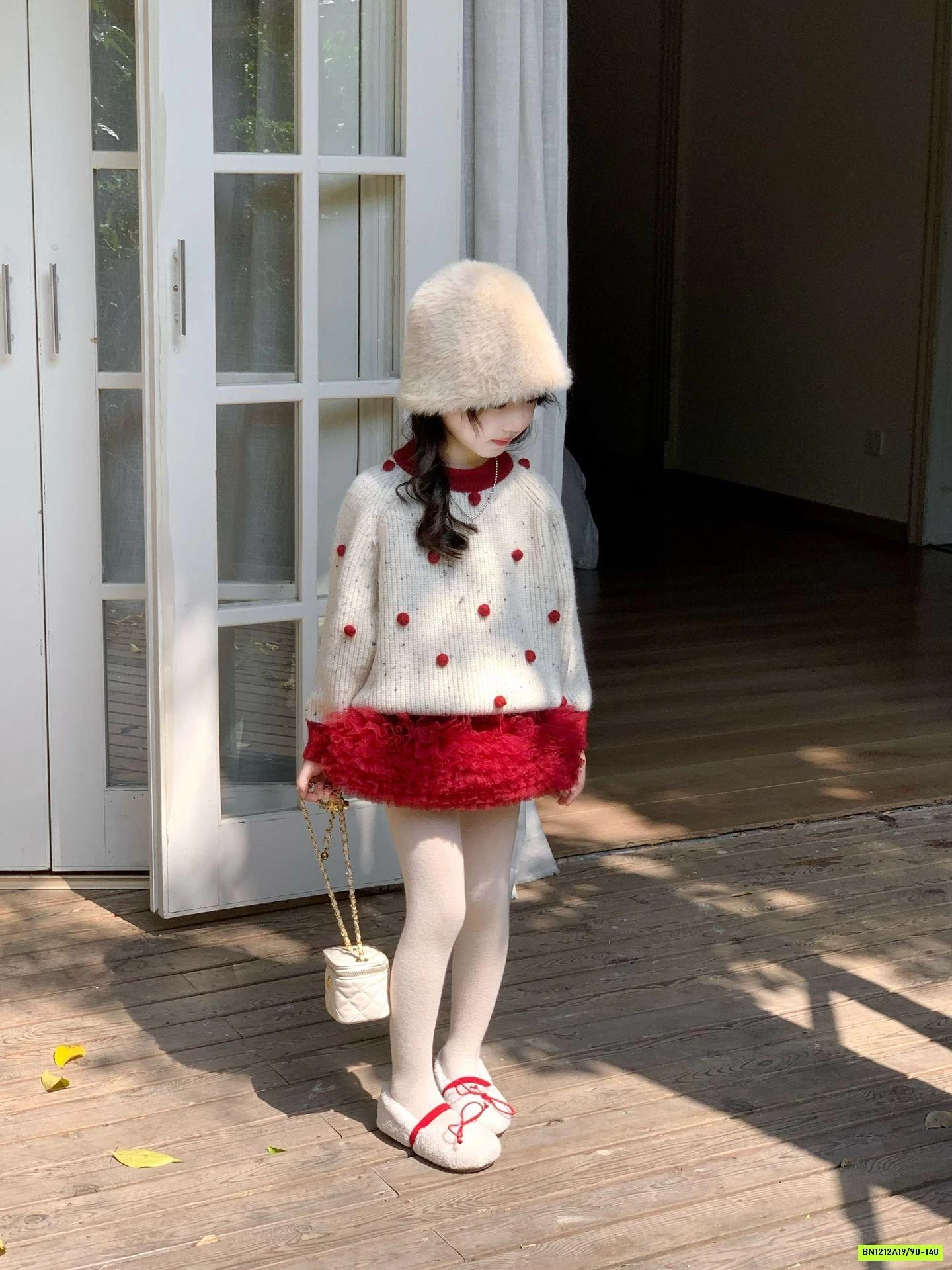 SÉT ÁO LEN MIX CV VOAN ĐỎ