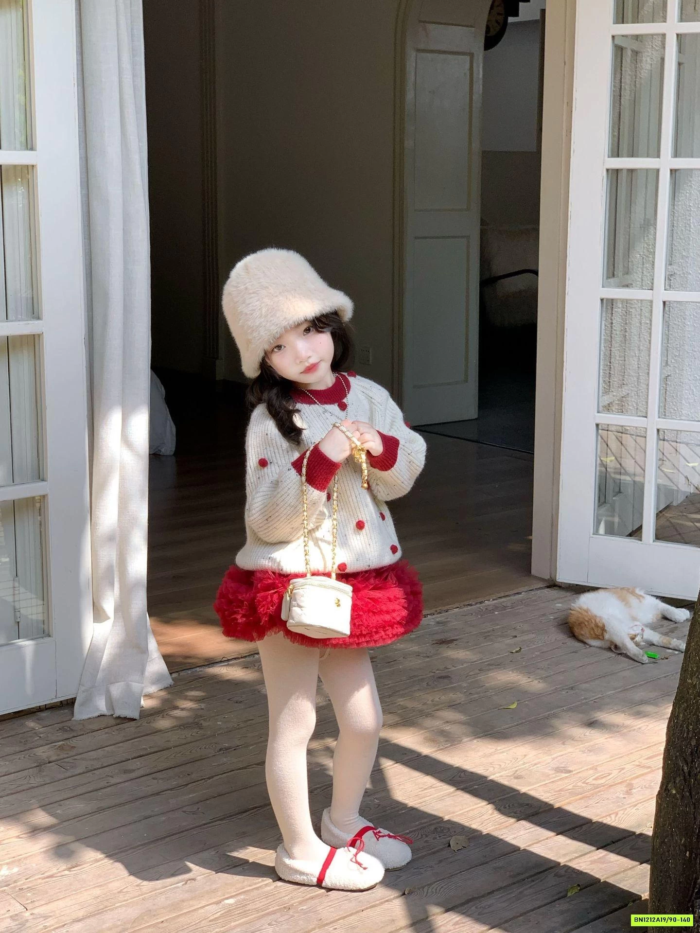 SÉT ÁO LEN MIX CV VOAN ĐỎ