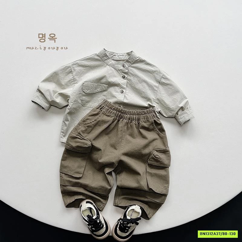 SƠ MI CỔ TRỤ TÚI NGỰC MZYY