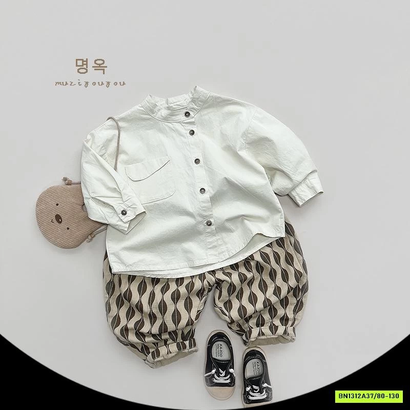 SƠ MI CỔ TRỤ TÚI NGỰC MZYY