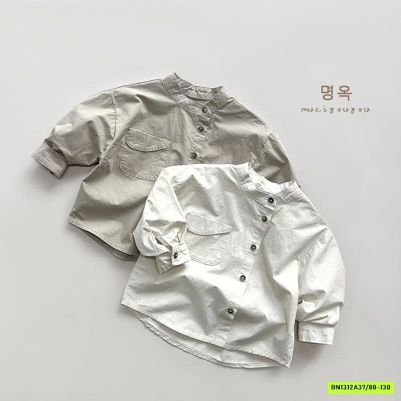 SƠ MI CỔ TRỤ TÚI NGỰC MZYY