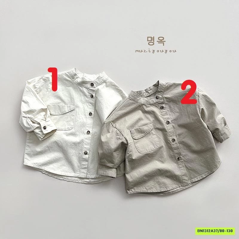 SƠ MI CỔ TRỤ TÚI NGỰC MZYY